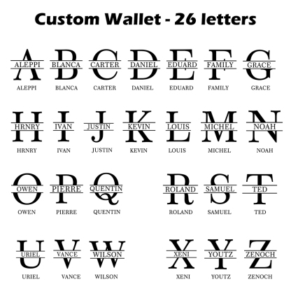 Photo Personalized Leather Zipper Men's Wallet Customized Name Letter Folding Wallet Three Colors Available with Gift Box for Dad