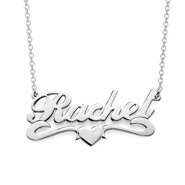 Personalized Heart Necklace Custom 1 Name Necklace Gift For Women | Jessemade