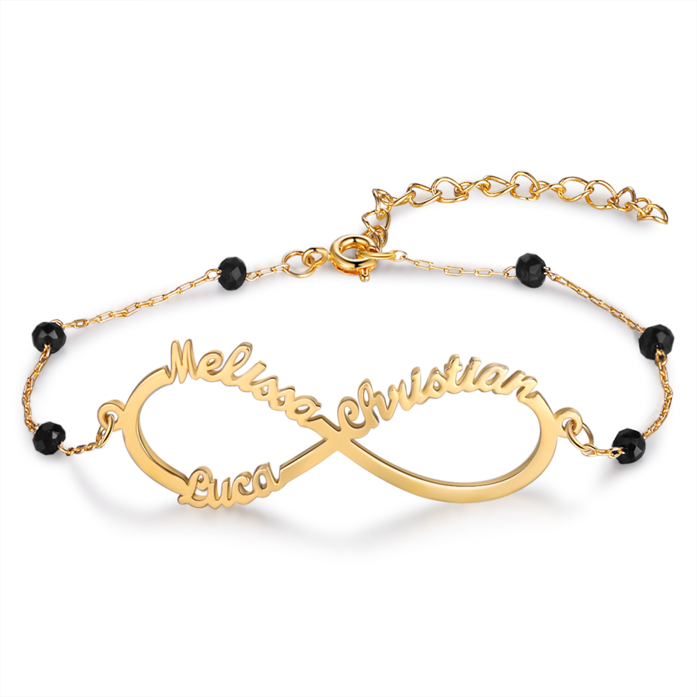 Personalized Infinity Bracelet Custom 3 Names Bracelet Gift For Women | Jessemade