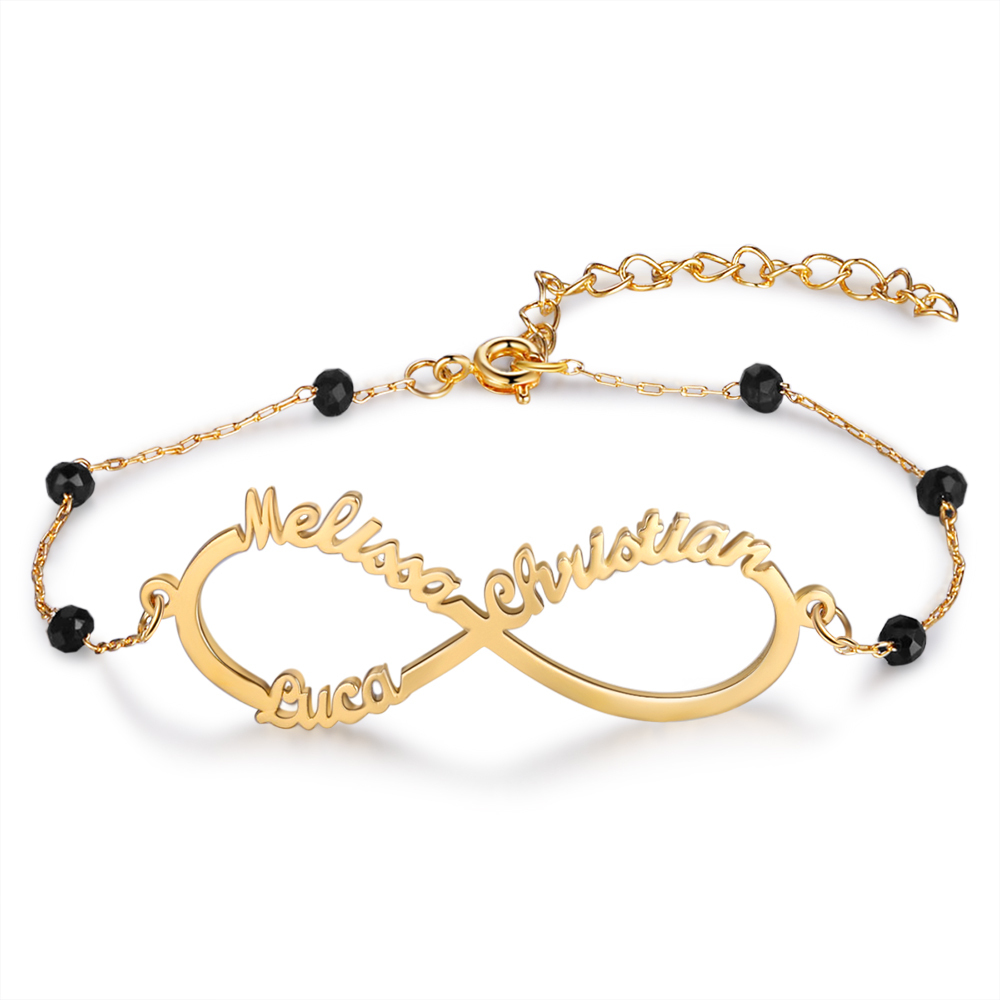 Personalized Infinity Bracelet Custom 3 Names Bracelet Gift For Women | Jessemade
