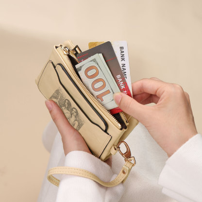 Personalized Photo & Text PU Leather Wallet Coin Purse Three Colors Available Gift for Her