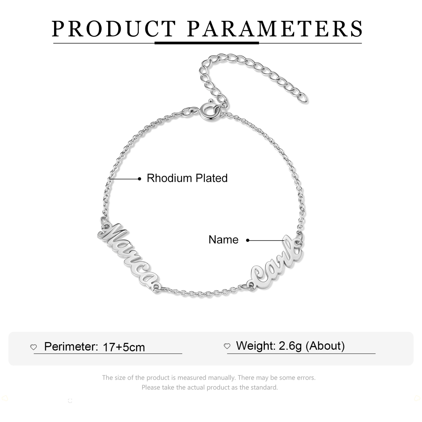 Personalized Family Name Bracelet Custom 2 Names Bracelet  Best Gift For Her