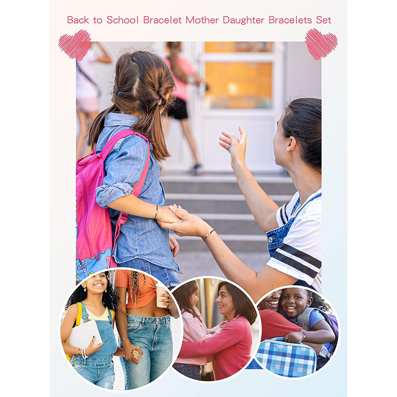 2 Pcs Butterfly Bracelet Set with Gift Card Adjustable Bracelets "You Are Loved"Back to School Gifts for Kids