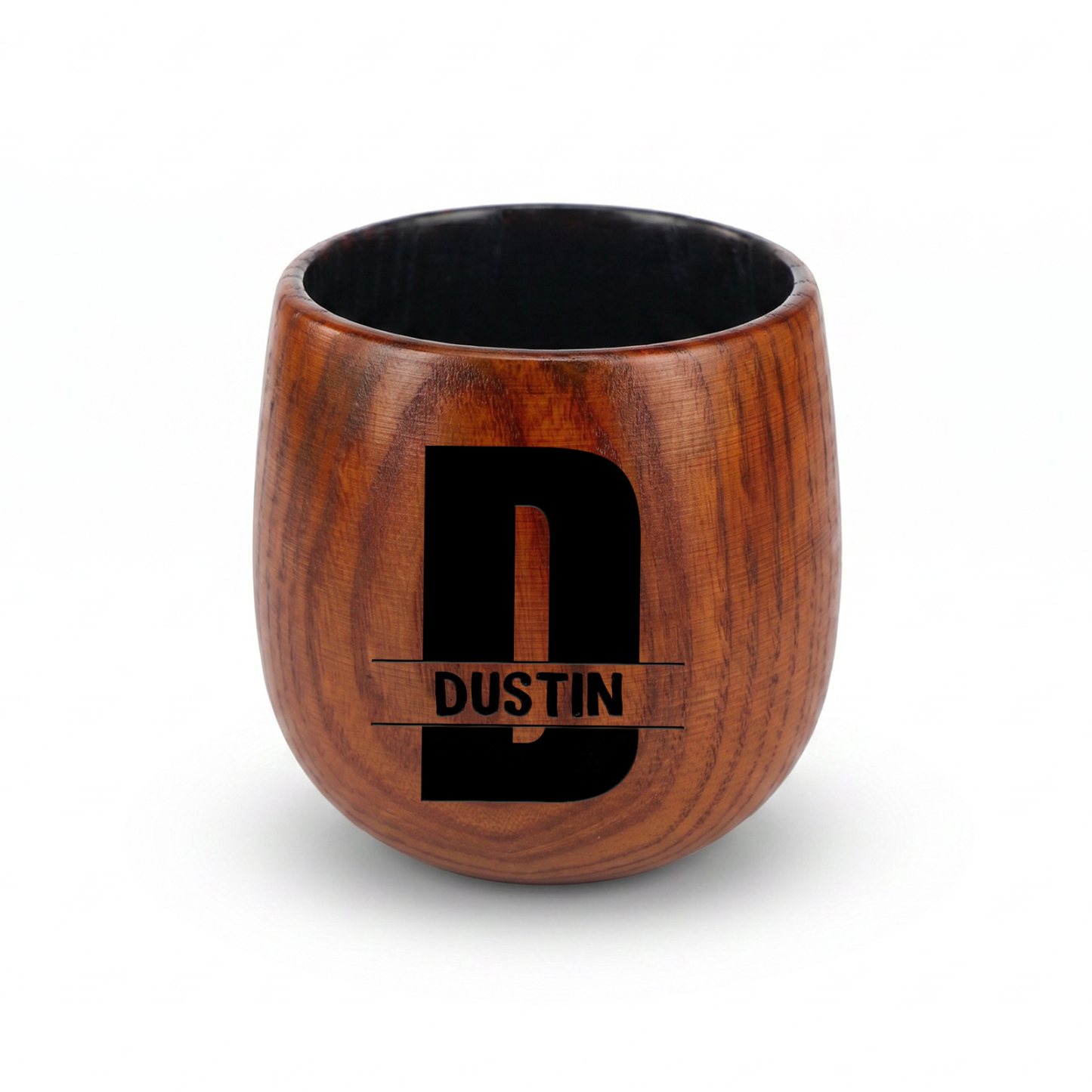 Personalized Wooden Whisky Tumbler for Husband or Dad