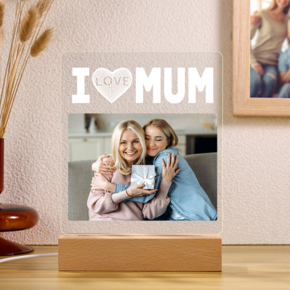 Photo-Personalized Family Night Light Custom Text LED Lamp Mother's Day Gift For Family