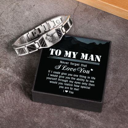 Personalized Wristband Bracelet Custom Photo ID Bar Men's Bracelet Bangle Gifts For Him