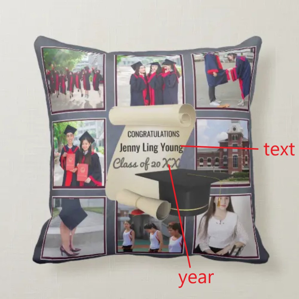 Graduation Gifts Personalized Photo Pillowcase Customized Class of 2022 Keepsake for Her Him