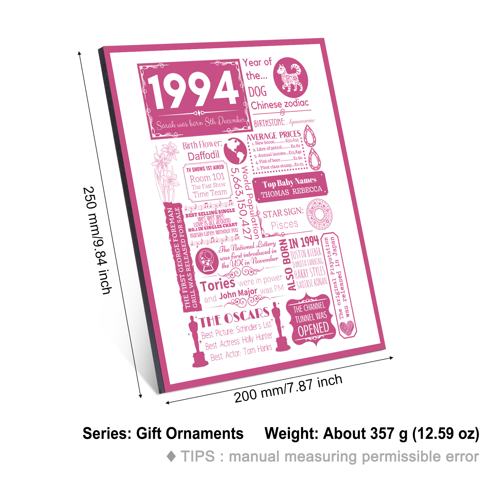 30th Birthday Personalized Wood Panel Painting Customized Birthday Flowers Wooden Decorations Home Decoration Gifts For Her/Him