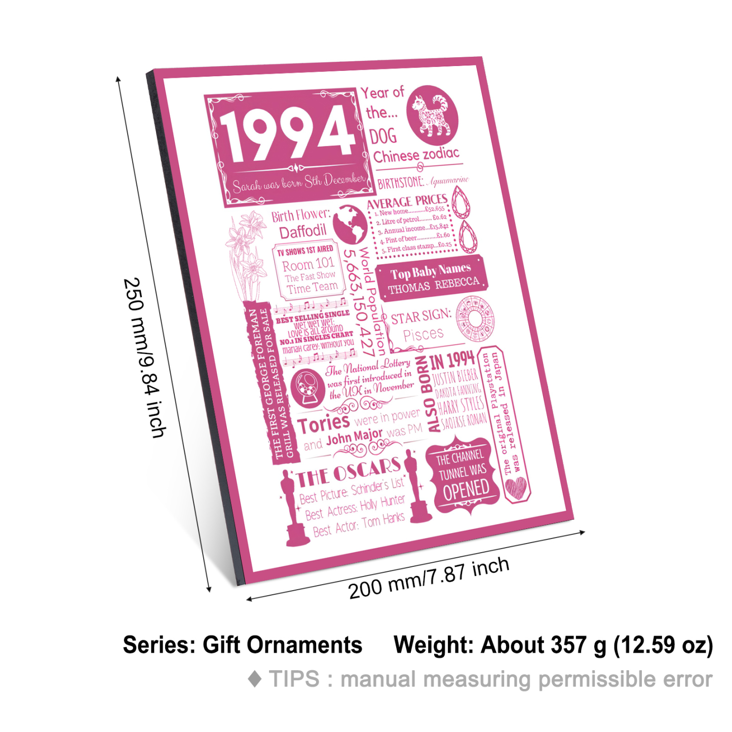 30th Birthday Personalized Wood Panel Painting Customized Birthday Flowers Wooden Decorations Home Decoration Gifts For Her/Him