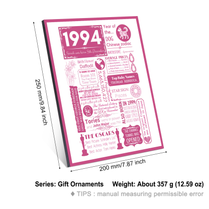 30th Birthday Personalized Wood Panel Painting Customized Birthday Flowers Wooden Decorations Home Decoration Gifts For Her/Him