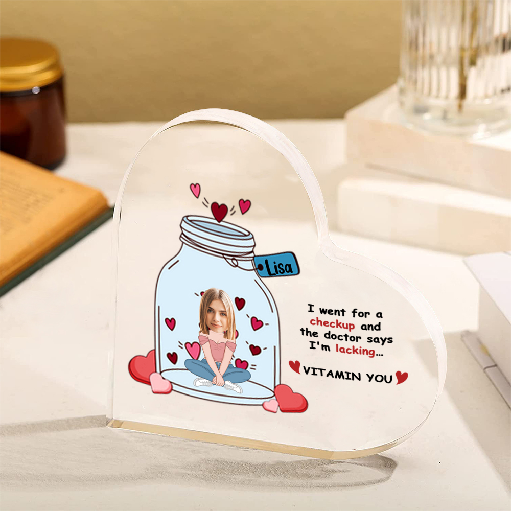 Customized 1 Name,Medicine Can Like Style Acrylic Heart Decoration Brand Plaque Decoration