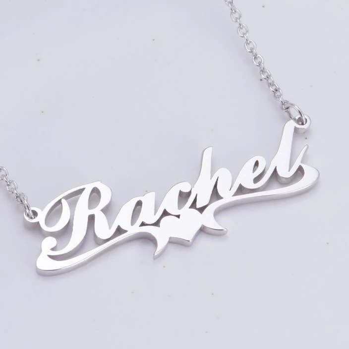 Personalized Heart Necklace Custom 1 Name Necklace Gift For Women | Jessemade