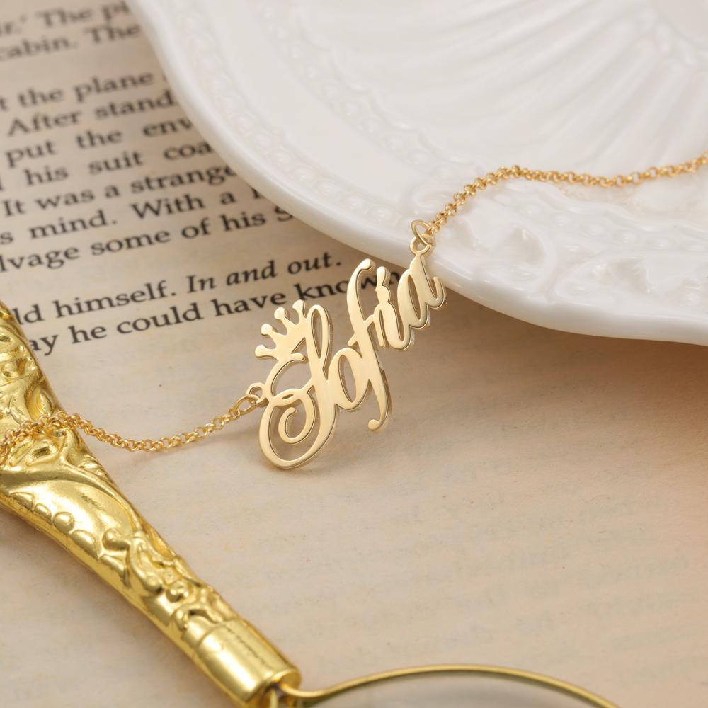 Personalized Necklace Custom 1 Name Necklace Gift For Women