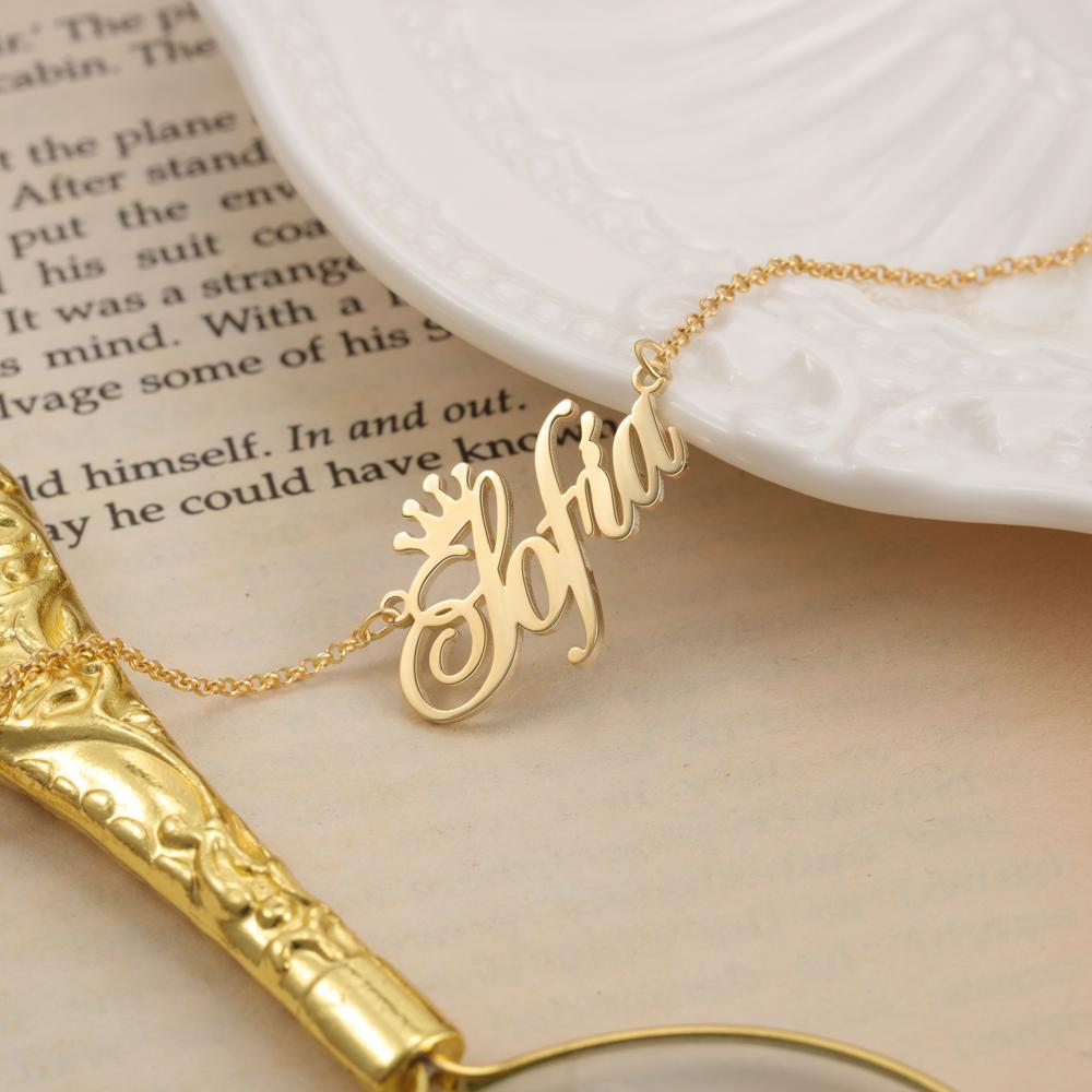 Personalized Necklace Custom 1 Name Necklace Gift For Women