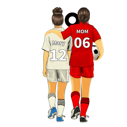 Custom Soccer Acrylic Keychain – Personalized Mom Gift with Names & Jersey Numbers – Great for Mother’s Day & Birthdays