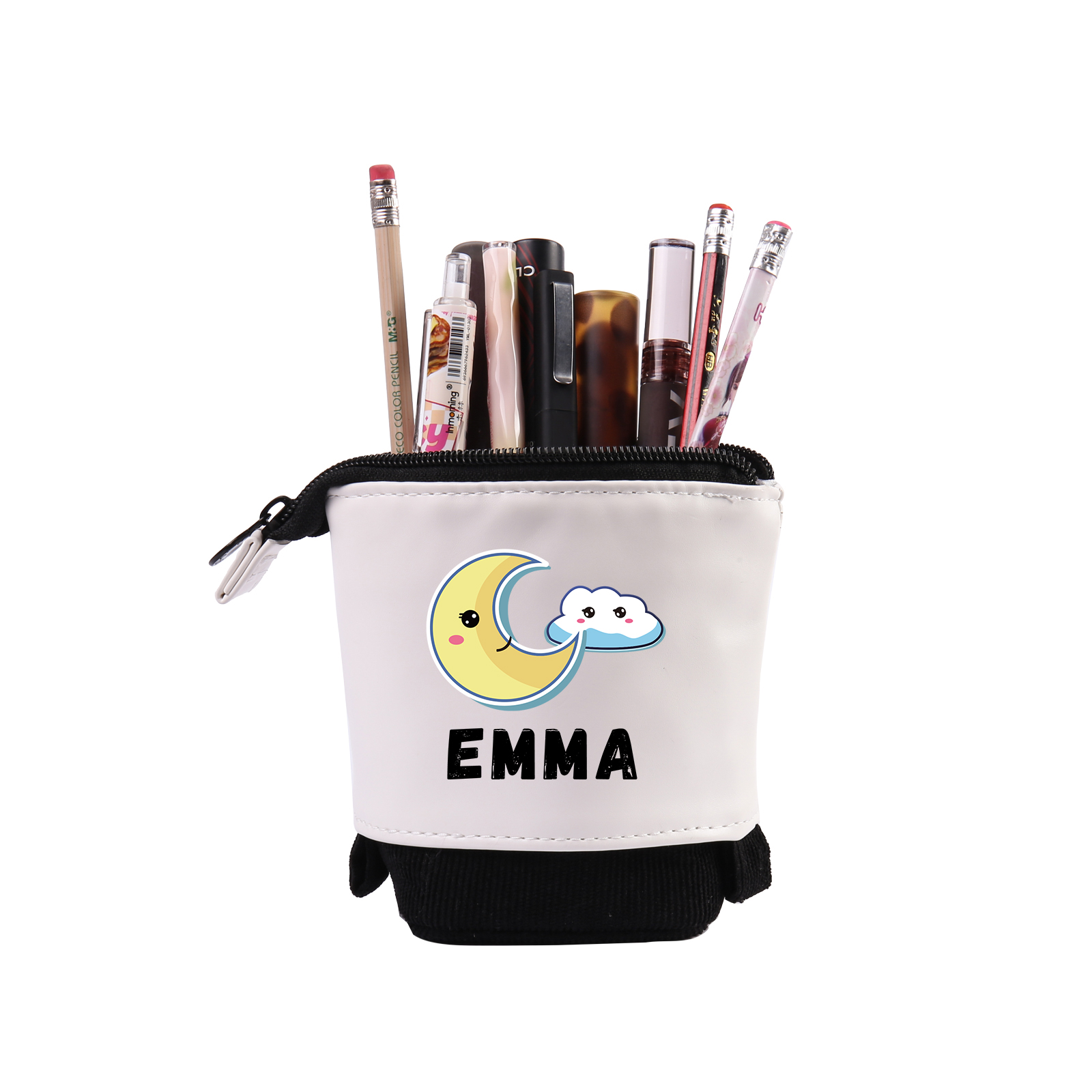 Personalized Moon Pencil Case Custom Name Pencil Case Back to School Gift for Boys/Girls