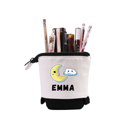 Personalized Moon Pencil Case Custom Name Pencil Case Back to School Gift for Boys/Girls