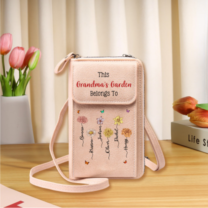 Custom Crossbody Phone Purse with Name Practical Gift for Grandma & Mom | Jessemade