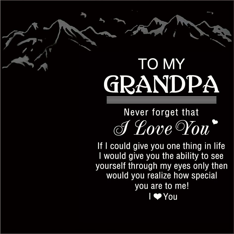 To My Grandpa Warm Gift Card, Special Card For Grandpa