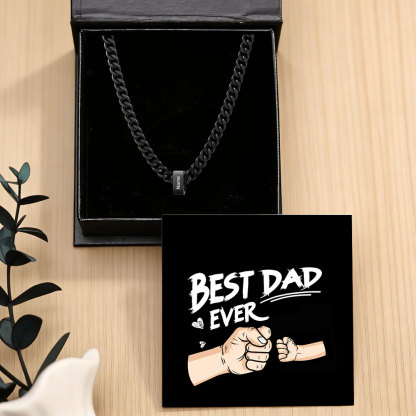 Personalized Mens Cuban Link Chain Necklace with 1–6 Names