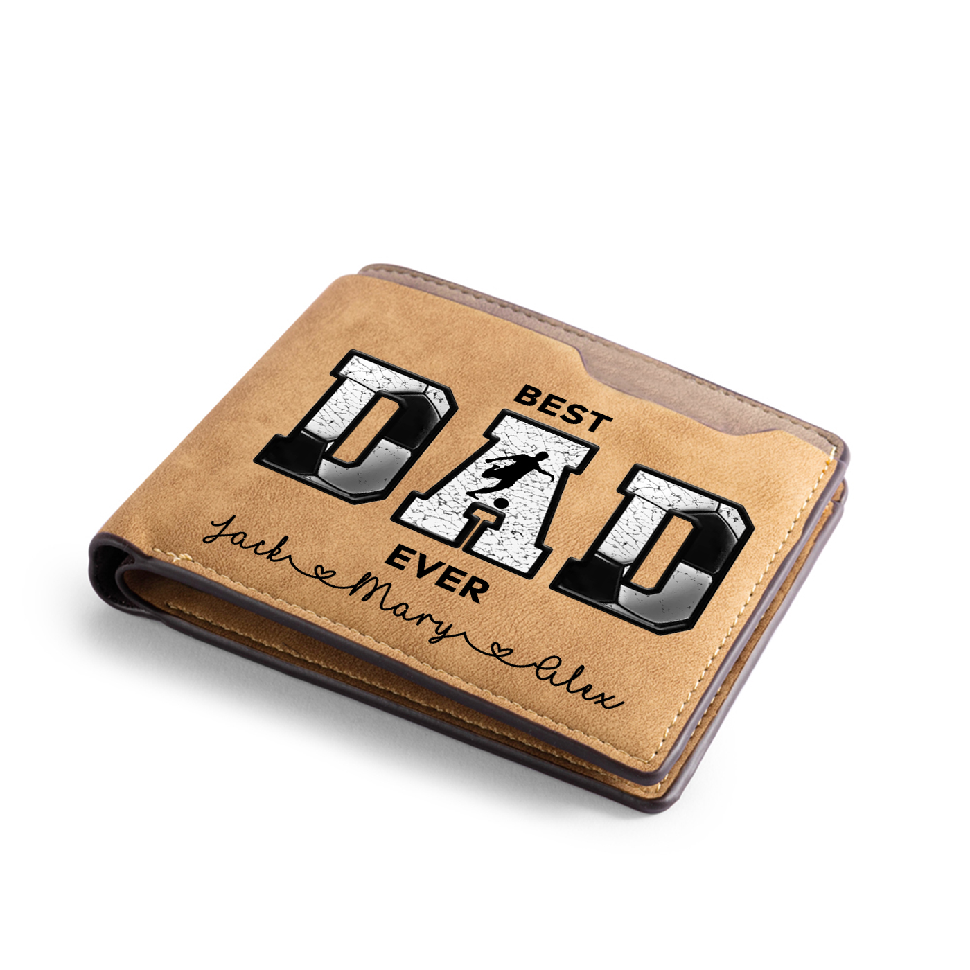 Personalized wallet – “Best Dad Ever” Football-Themed Wallet Gift | Jessemade 
