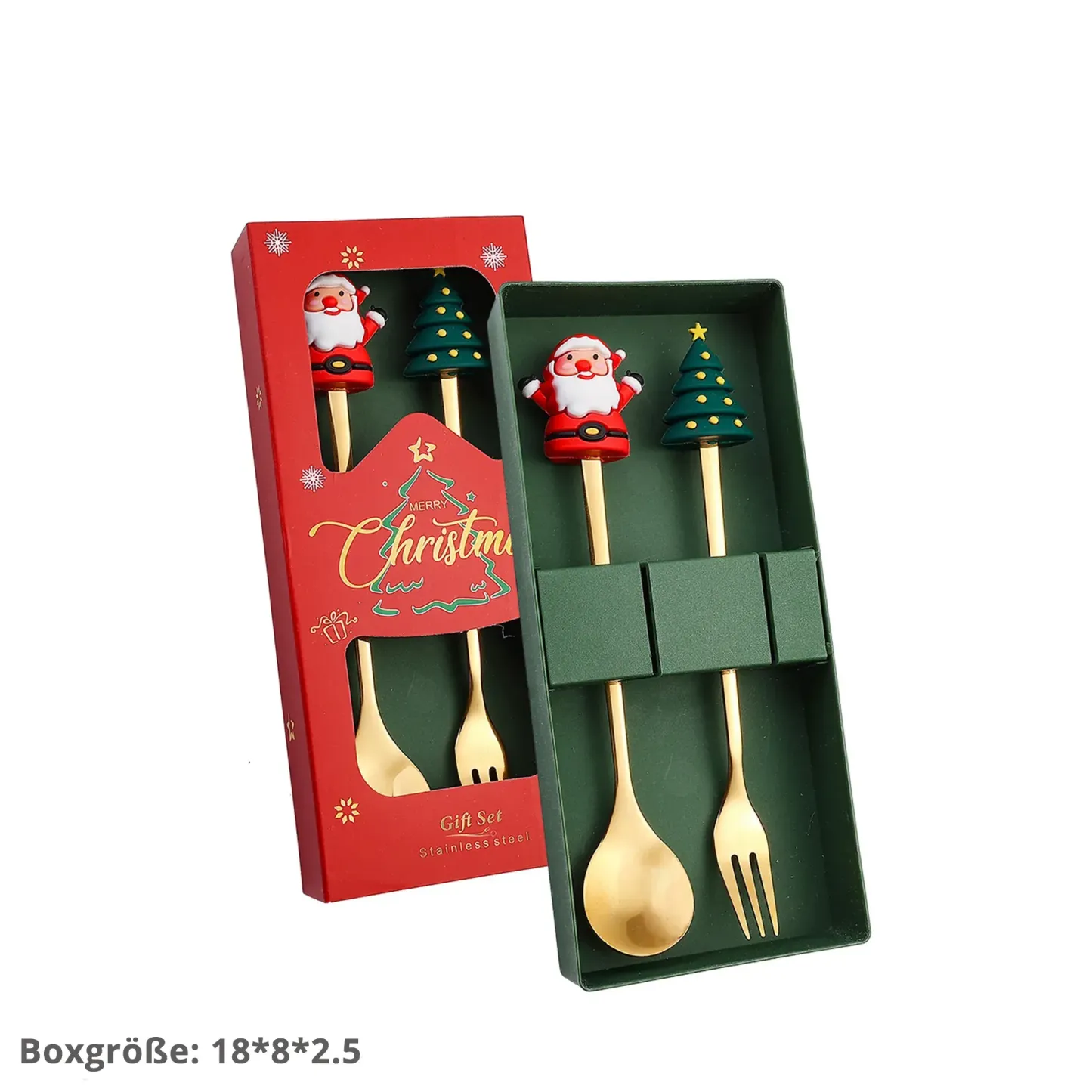 Family Christmas Cutlery Set with Fork and Spoon - Four Styles Availab