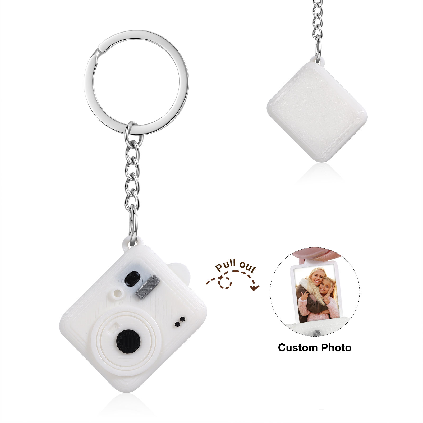 Personalized Mini Camera Keychain Custom With A Pull-Out Photo