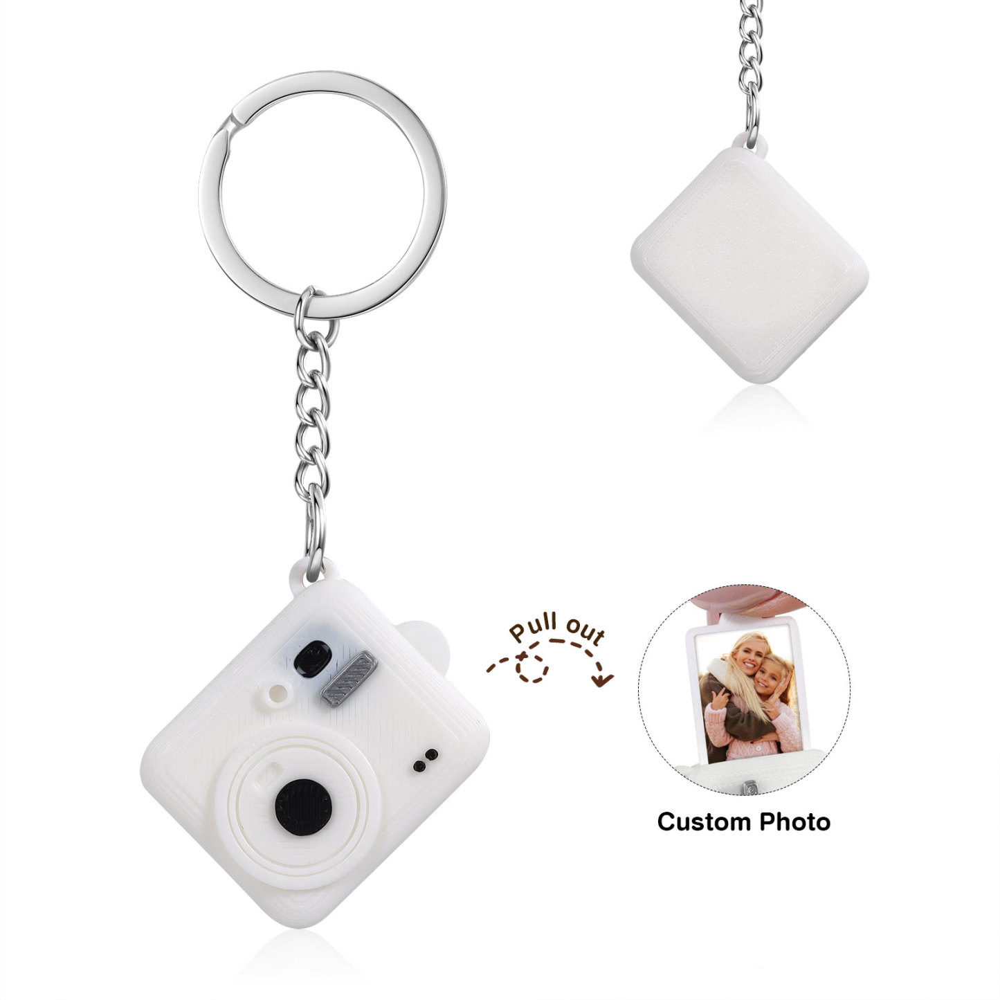 Personalized Mini Camera Keychain Custom With A Pull-Out Photo