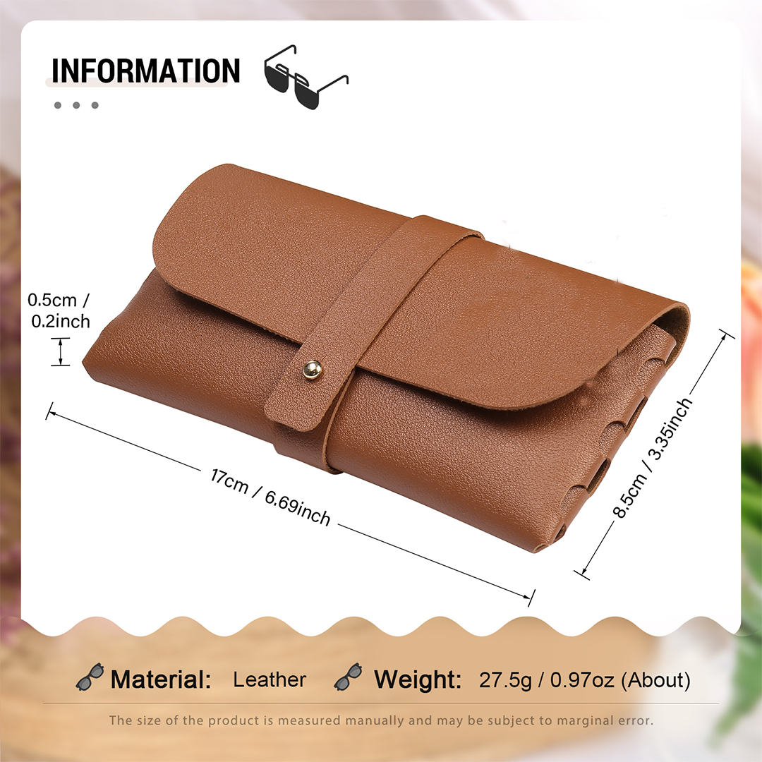 Leather Eyeglasses Case – Stylish for Men & Women | Travel-Friendly & Scratch-Proof Glasses Holder