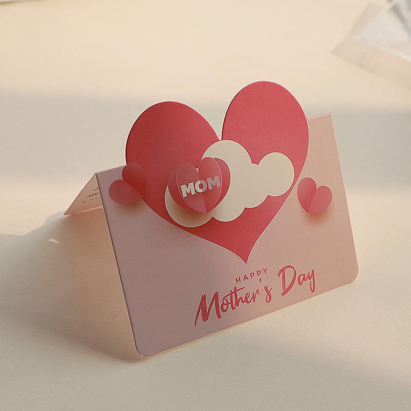 [Copy]Warm Gift Card For Mom, Mother’s Day Cloud Heart Card