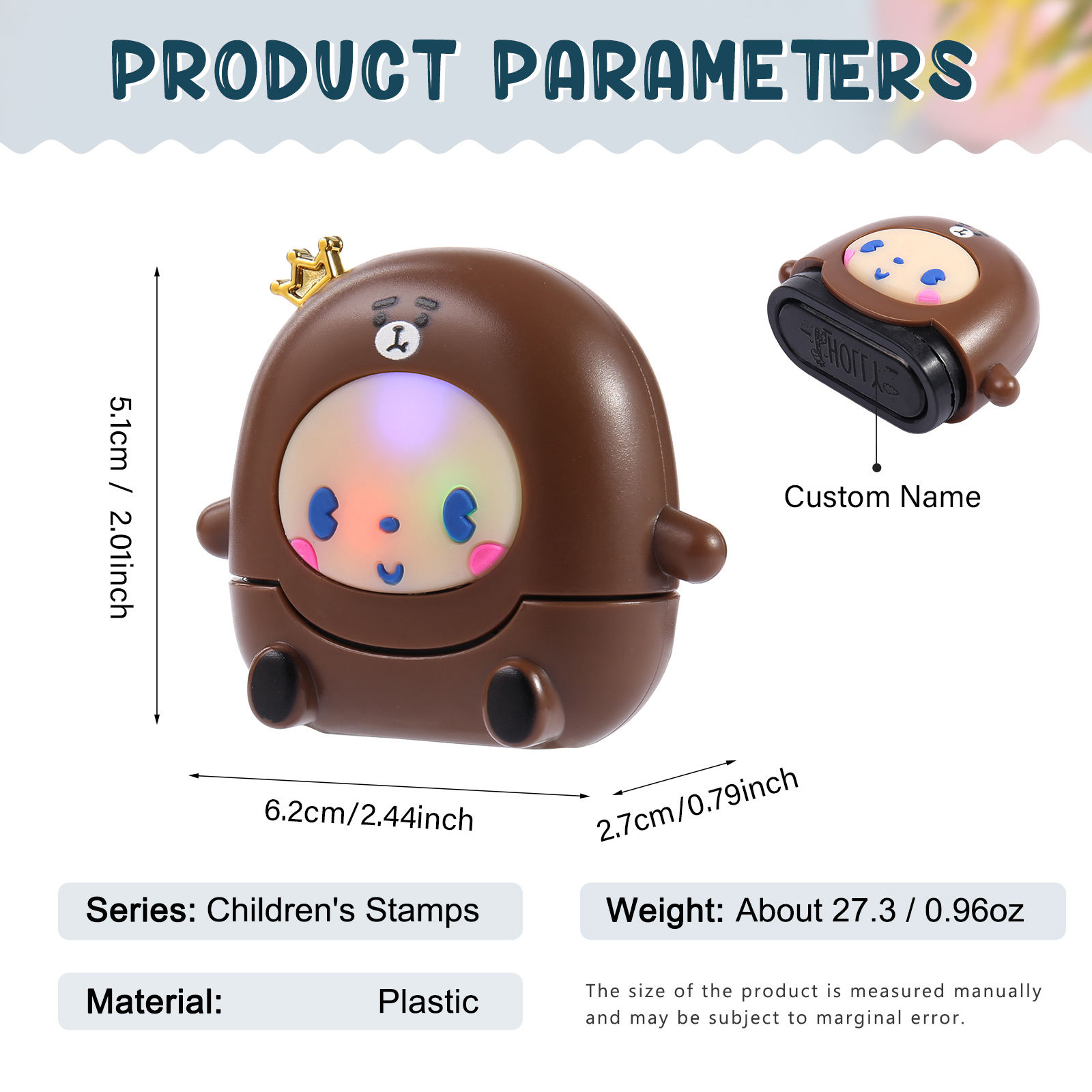 STAMP-BABY LIGHT Personalized Name Stamps Back To School Gift For Boys/Girls