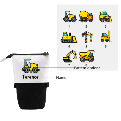 Personalized Name And Truck Pencil Case For Boys And Girls Back To School Gift