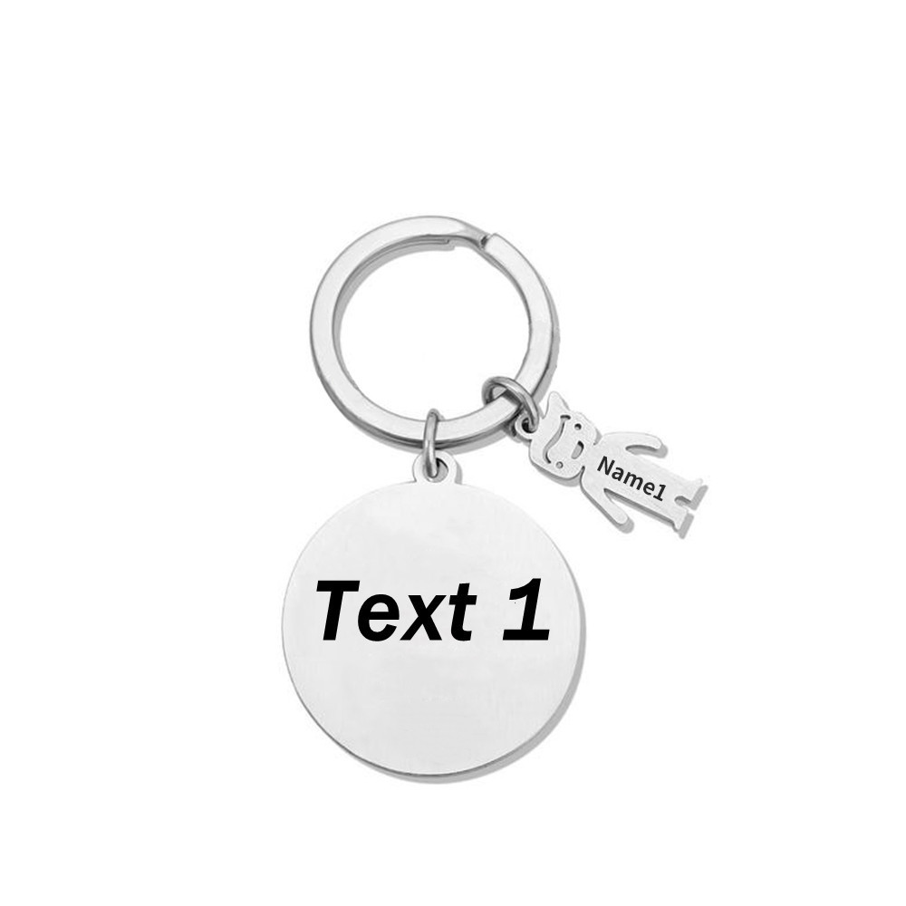 1 Name - This Mom Belongs to... Customized Keychain with Name and Text