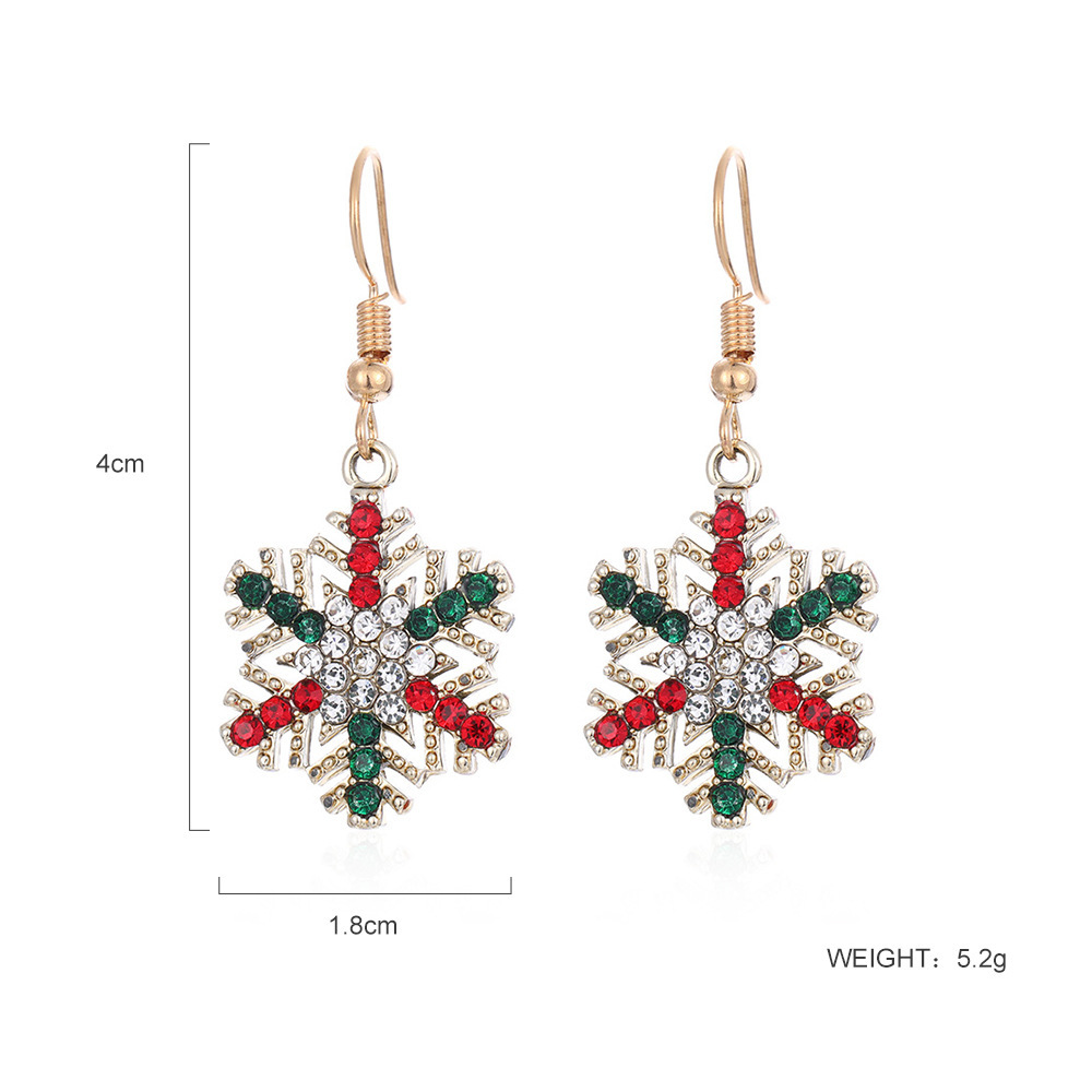 Family Christmas Gift Snowflake Earring & Necklace Set