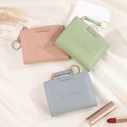 Personalized Photo And Text Pu Leather Zipper Wallet Coin Purse Three Colors Optional Gift For Women