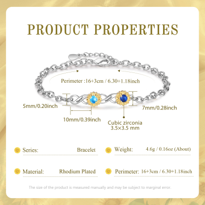 2-4 Birthstones & Names - Personalized Birthstone Beautiful Bracelet Gift for Her