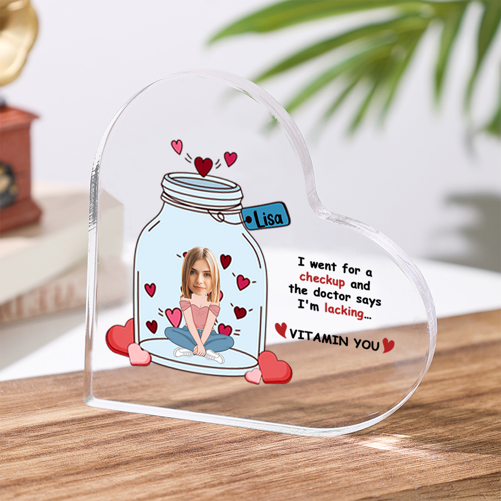 Customized 1 Name,Medicine Can Like Style Acrylic Heart Decoration Brand Plaque Decoration