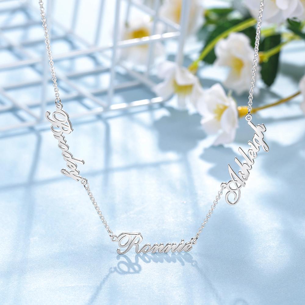 Personalized Necklace Custom 3 Names Necklace Gift For Women