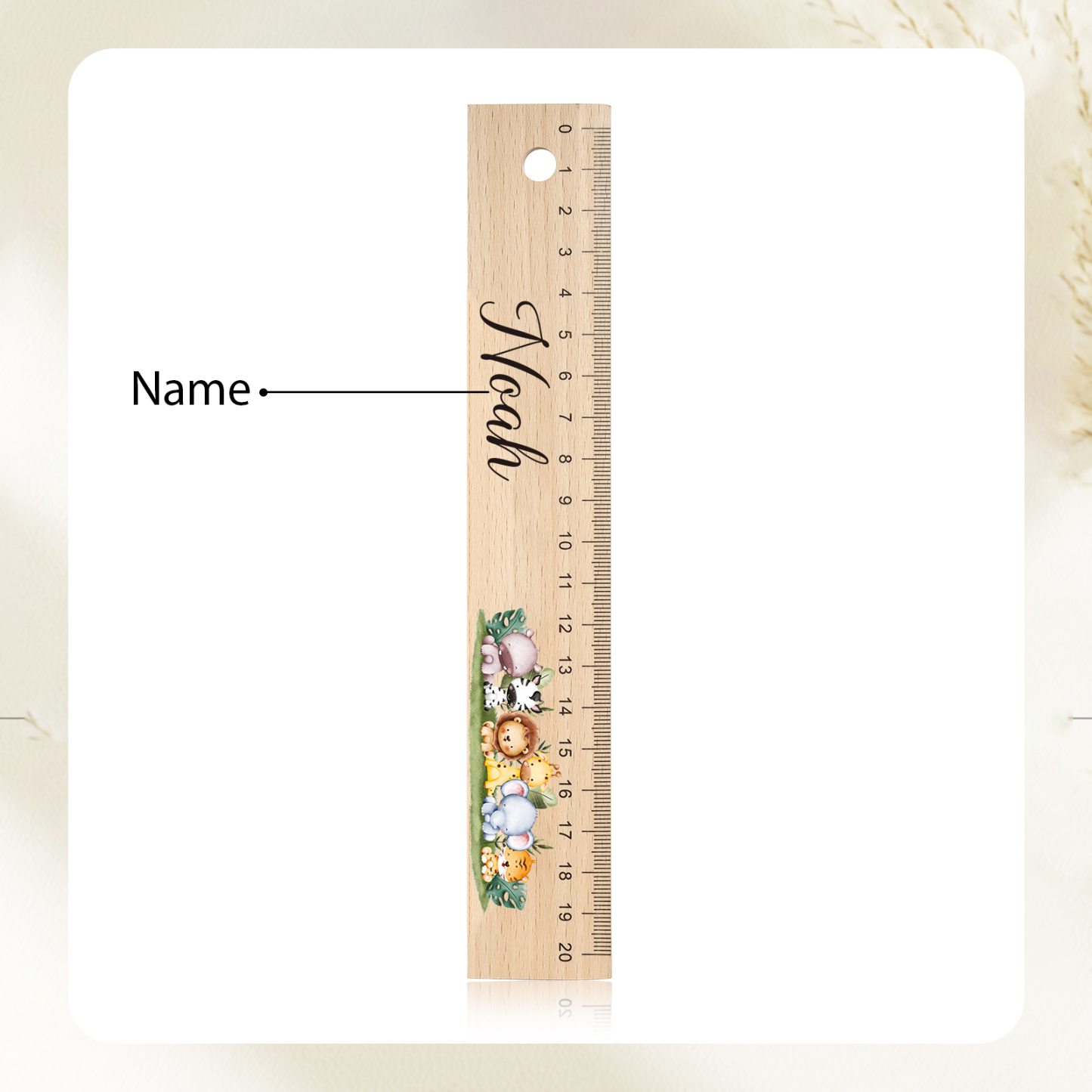 Custom 1 Name Ruler Wooden Ruler Back To School Gift for Boys Girls