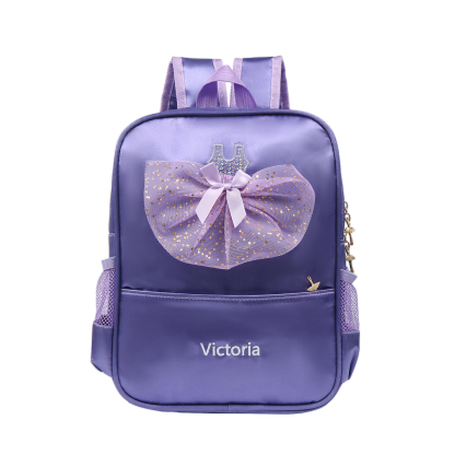 Personalized Name Band Princess Dress Accessories Satin Children Backpack Back To School Gift