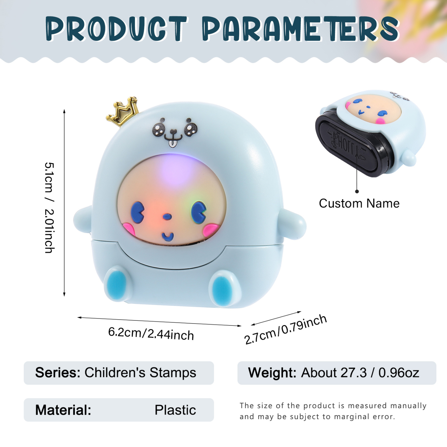 STAMP-BABY LIGHT Personalized Name Stamps Back To School Gift For Boys/Girls