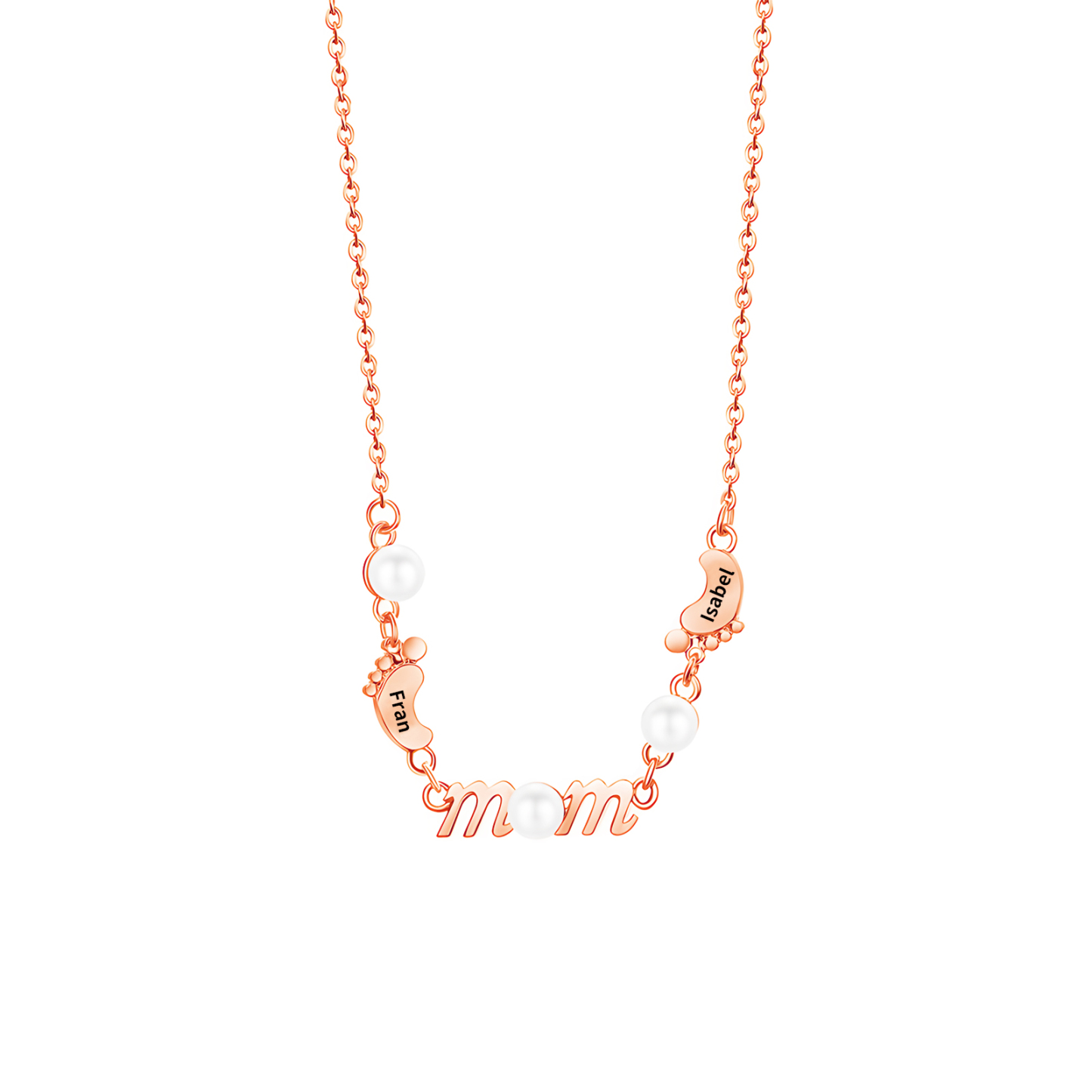 2 Names - Personalized Exquisite Pearl Necklace Supports Customized Name Necklace Gifts for Mom