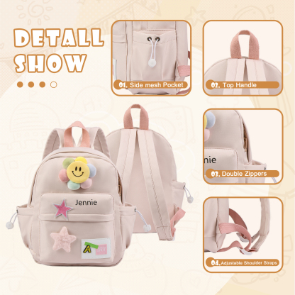 Personalized Nylon Polyester Children's Custom Name Backpack Back to School Gift