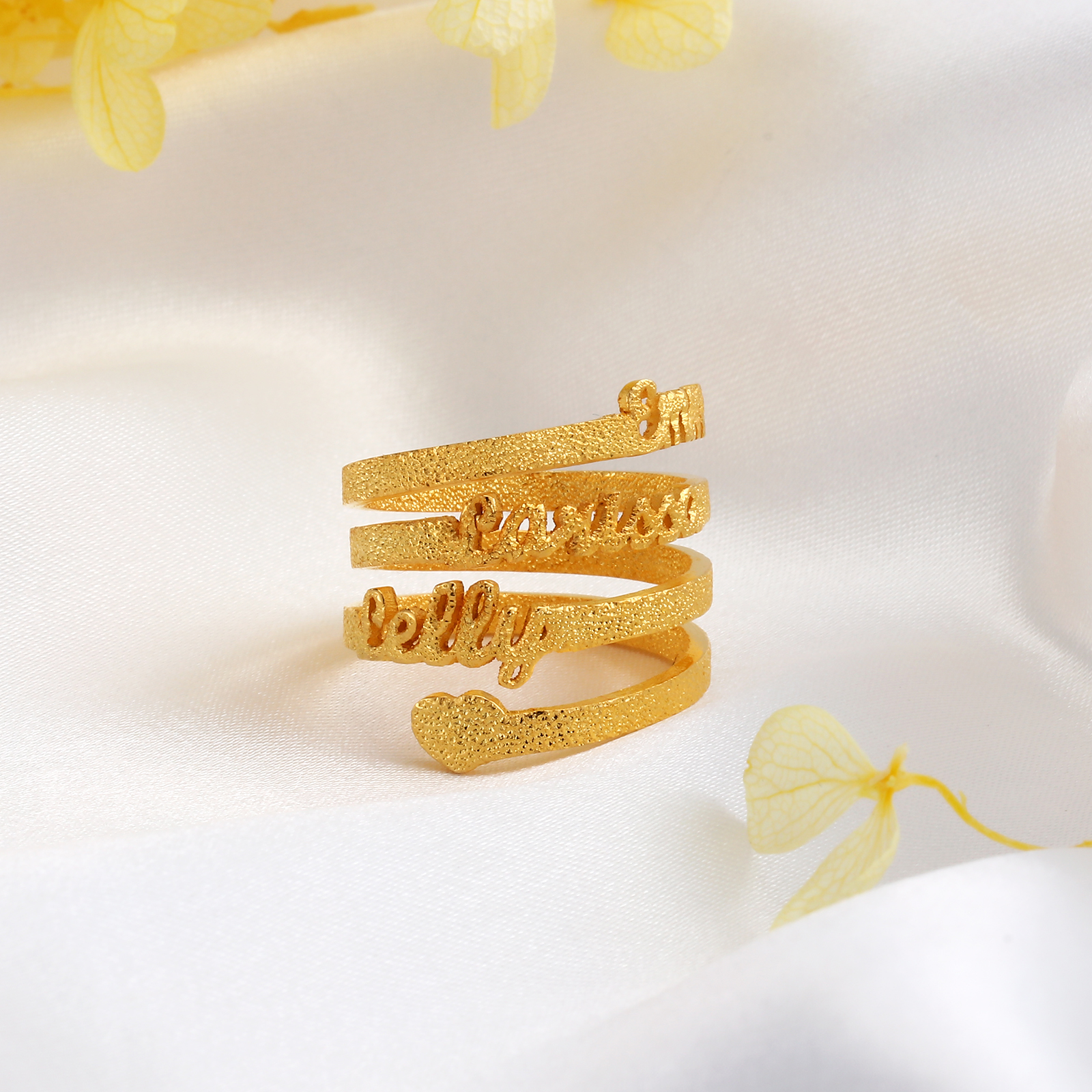 Personalized Family Name Ring Custom 3 Names Gifts For Women | Jessemade