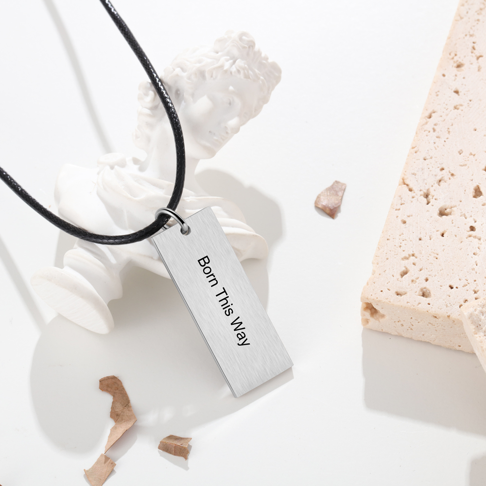 Personalized Rainbow Bar Necklace LGBT Pride Gifts