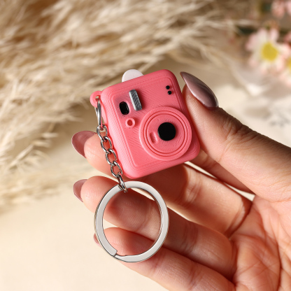 Personalized Mini Camera Keychain Custom With A Pull-Out Photo