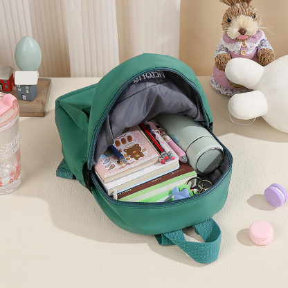 Personalized 1 Letter and 3 Names Gift Set Custom Green Backpack and Pencil Case and Ruler Gift Set Back to School Gift for Daughter