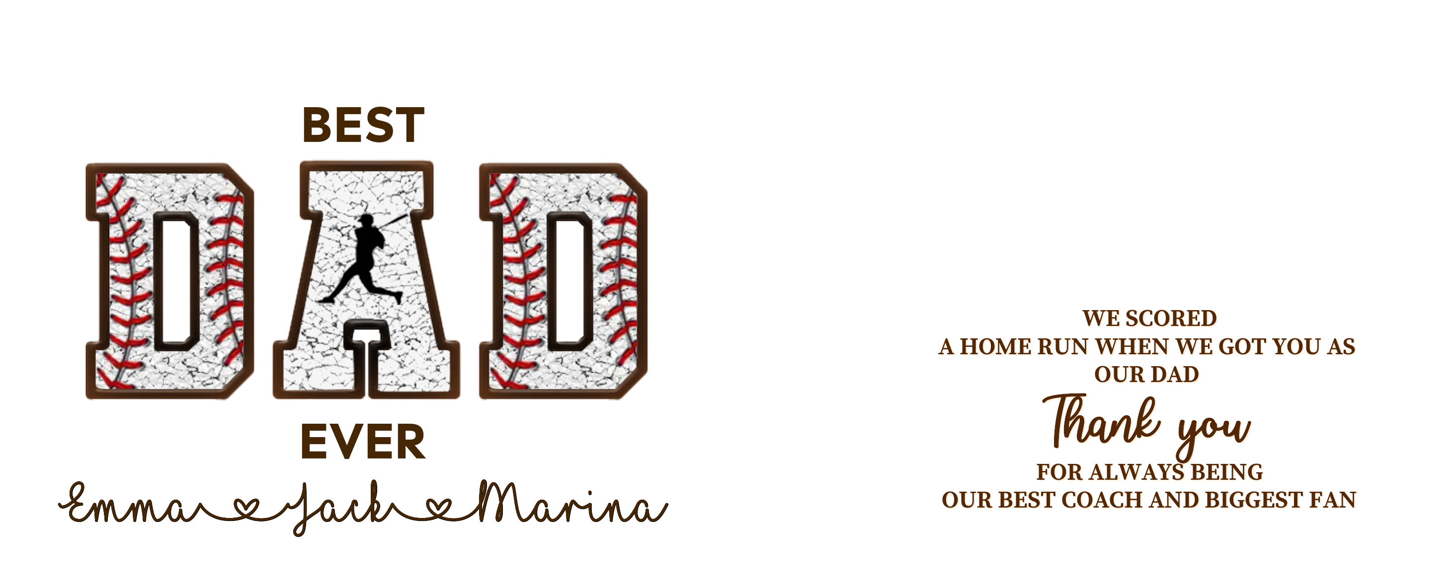 Personalized  Baseball wallet – “Best Dad Ever”  Baseball-Themed Wallet Gift | Jessemade 