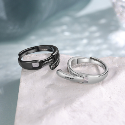 Couple Ring Personalized Matching Rings Gift for Couple