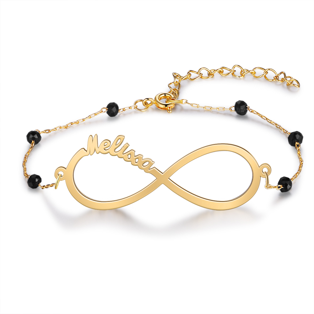 Personalized Infinity Bracelet Custom 1 Name Bracelet Gift For Women | Jessemade